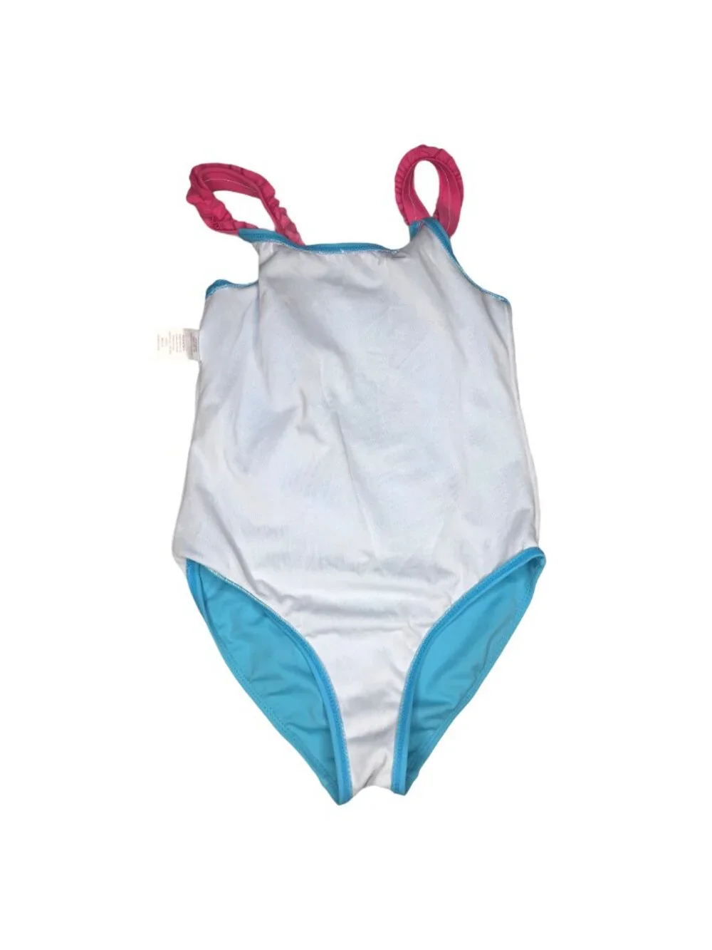 Gymboree Light Blue Pink Trim Free Swim Innertube Design One Piece Girl 8